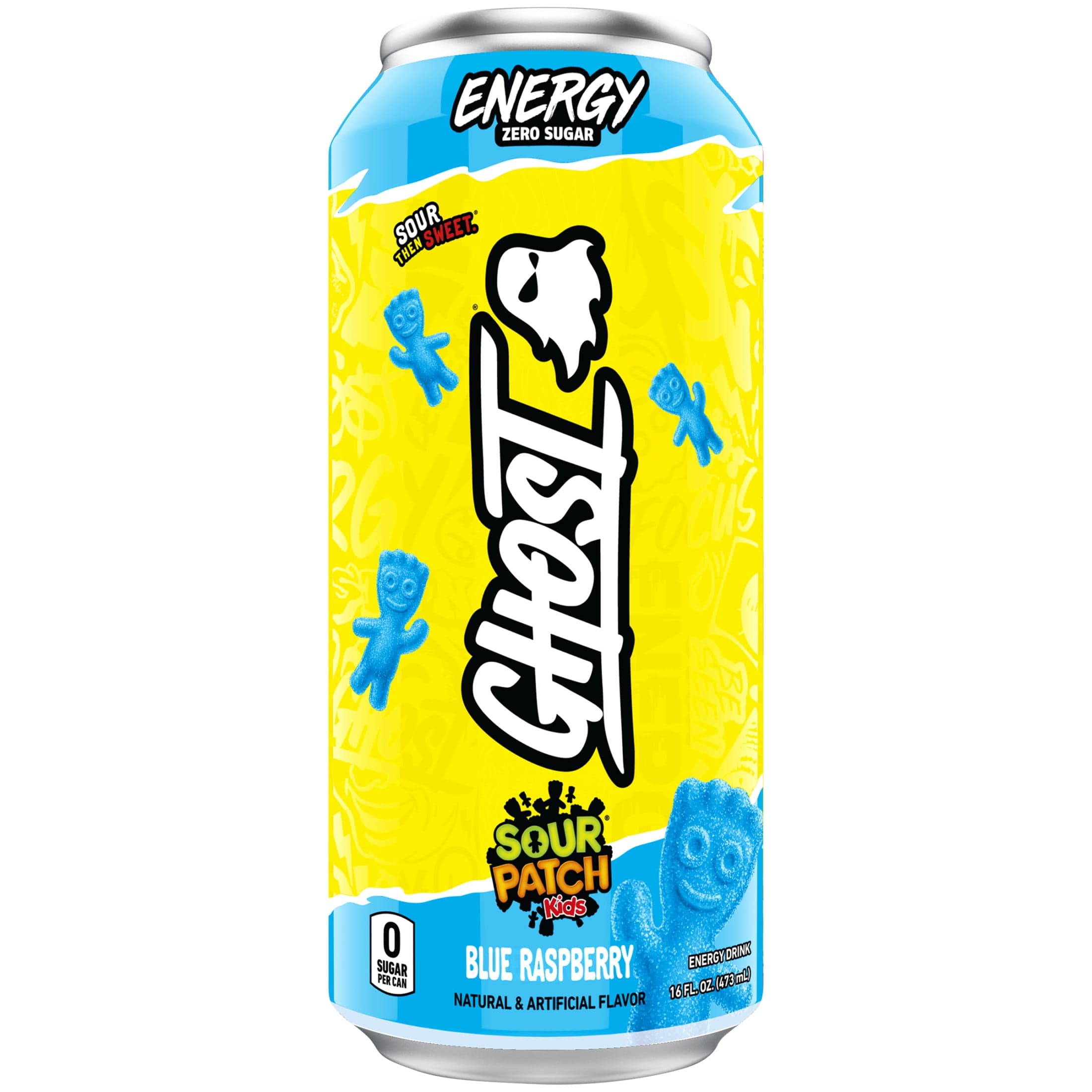 Ghost Energy Ghost Zero Sugar Sour Patch Kids Blue Raspberry