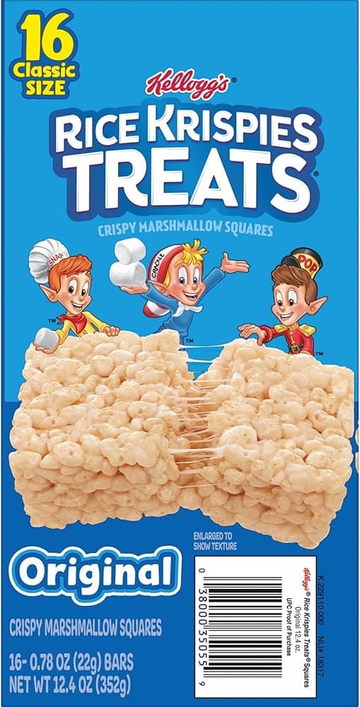 Kellogg's Rice Krispies Treats Original Crispy Marshmallow Squares